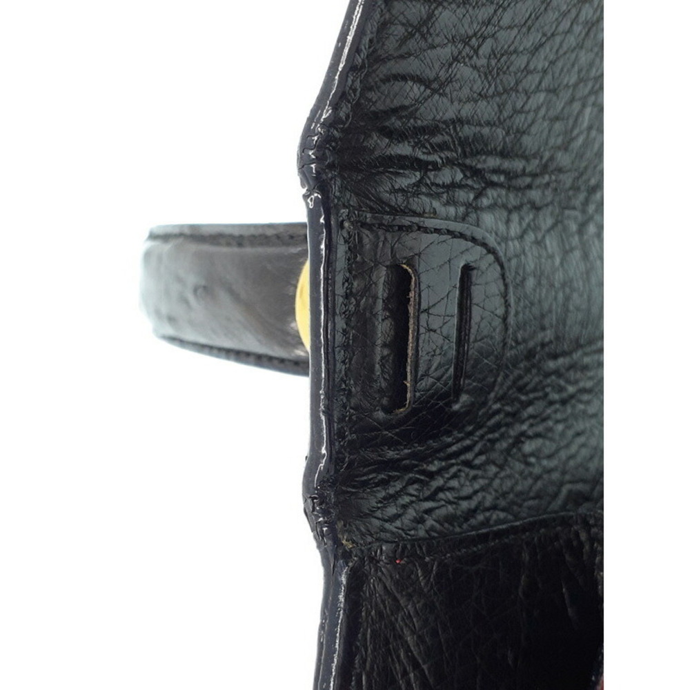 Celine Ostrich Leather Shoulder Bag Handbag - Picture 8 of 9